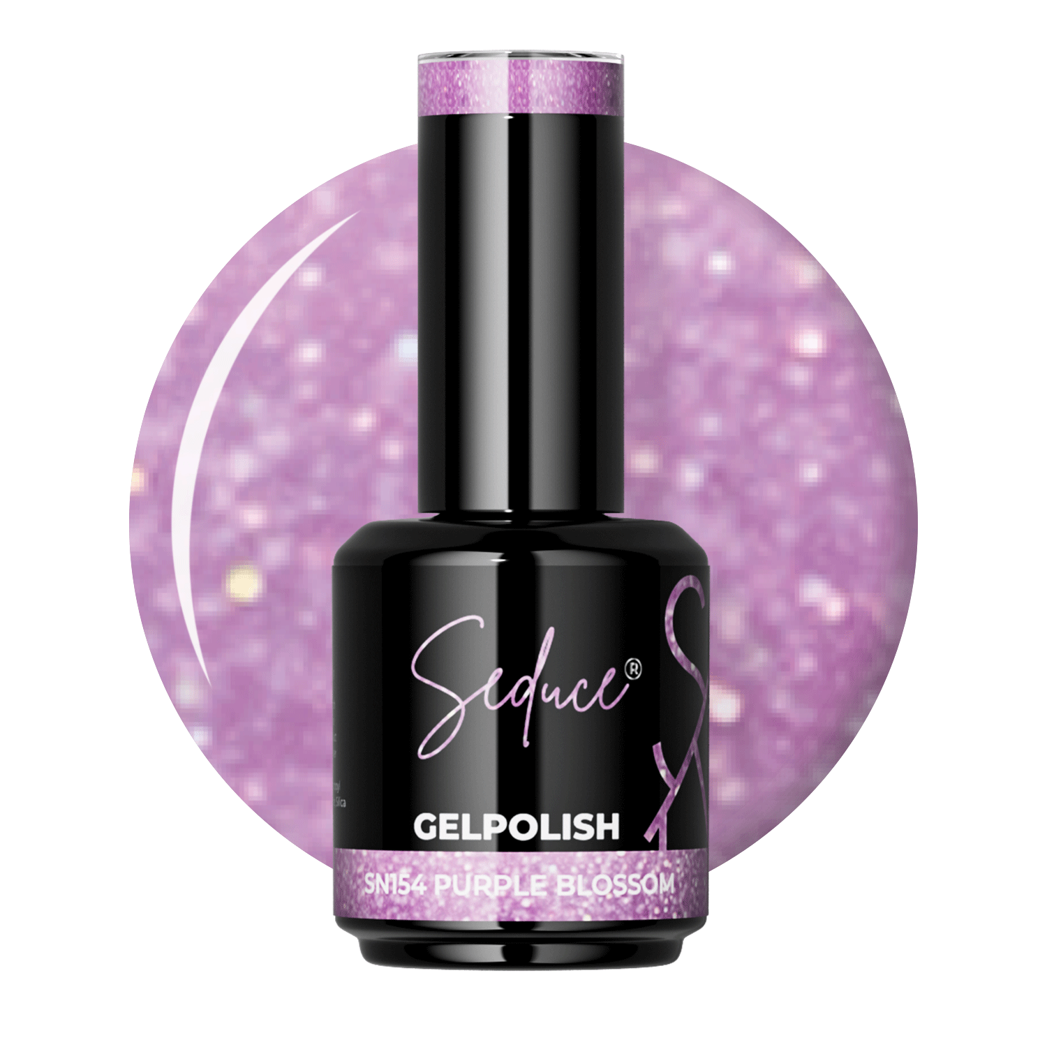 Seduce® gelpolish lichtpaarse kleur met kleine glitters