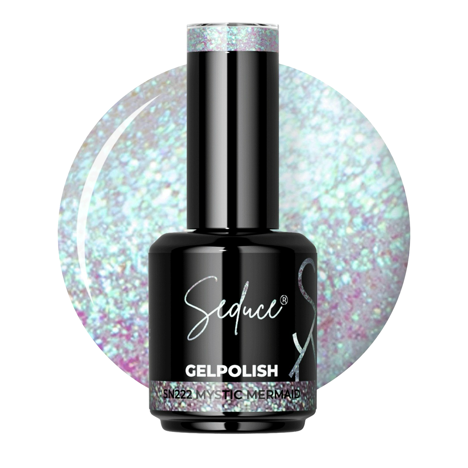 Seduce® gelpolish prachtige groen/blauwe shimmer kan over elke kleur aangebracht worden. Ieder lichtinval is anders 