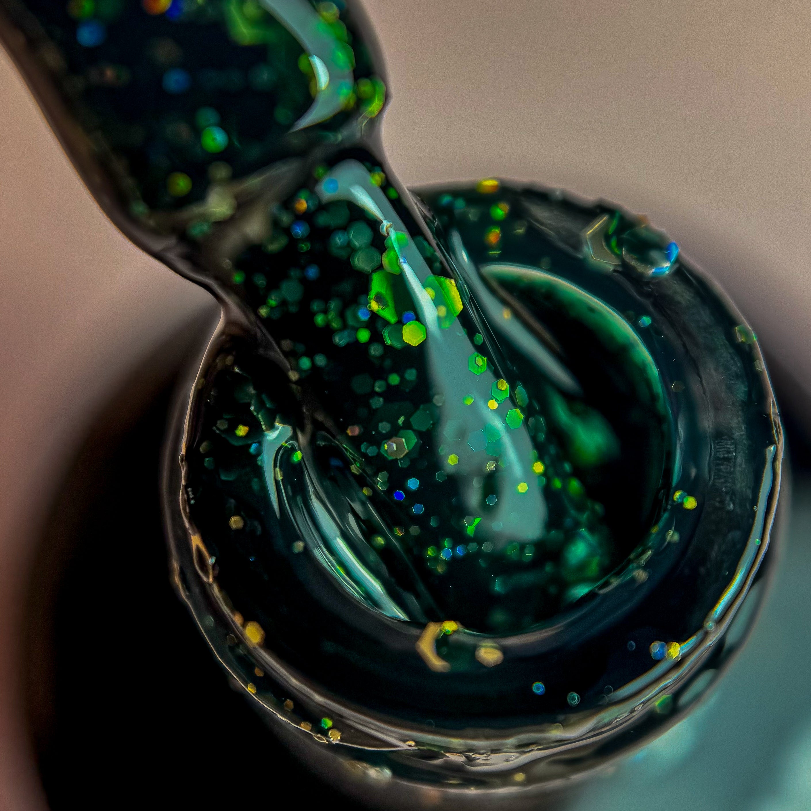 Seduce® groene gelpolish kleur met grote glitters SN245