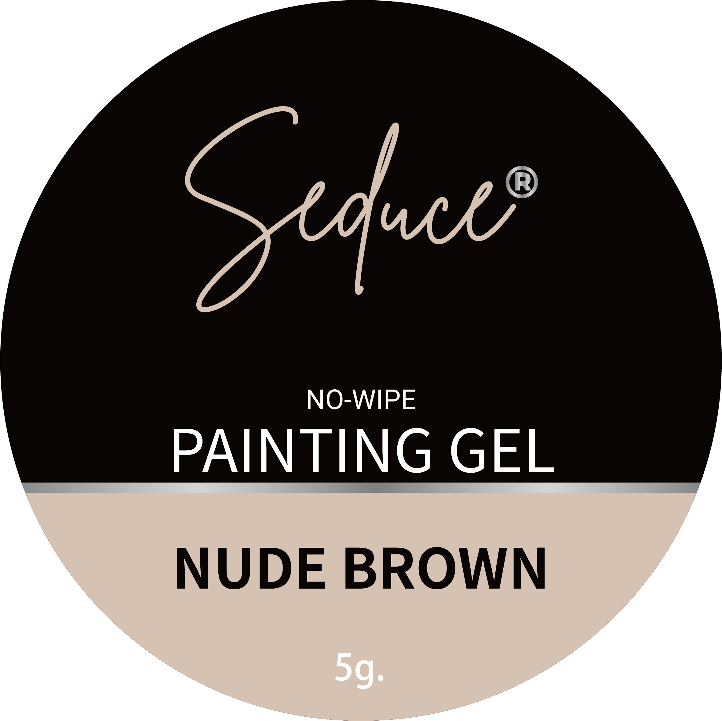 Seduce® No wipe painting gel in de kleur Nude brown
