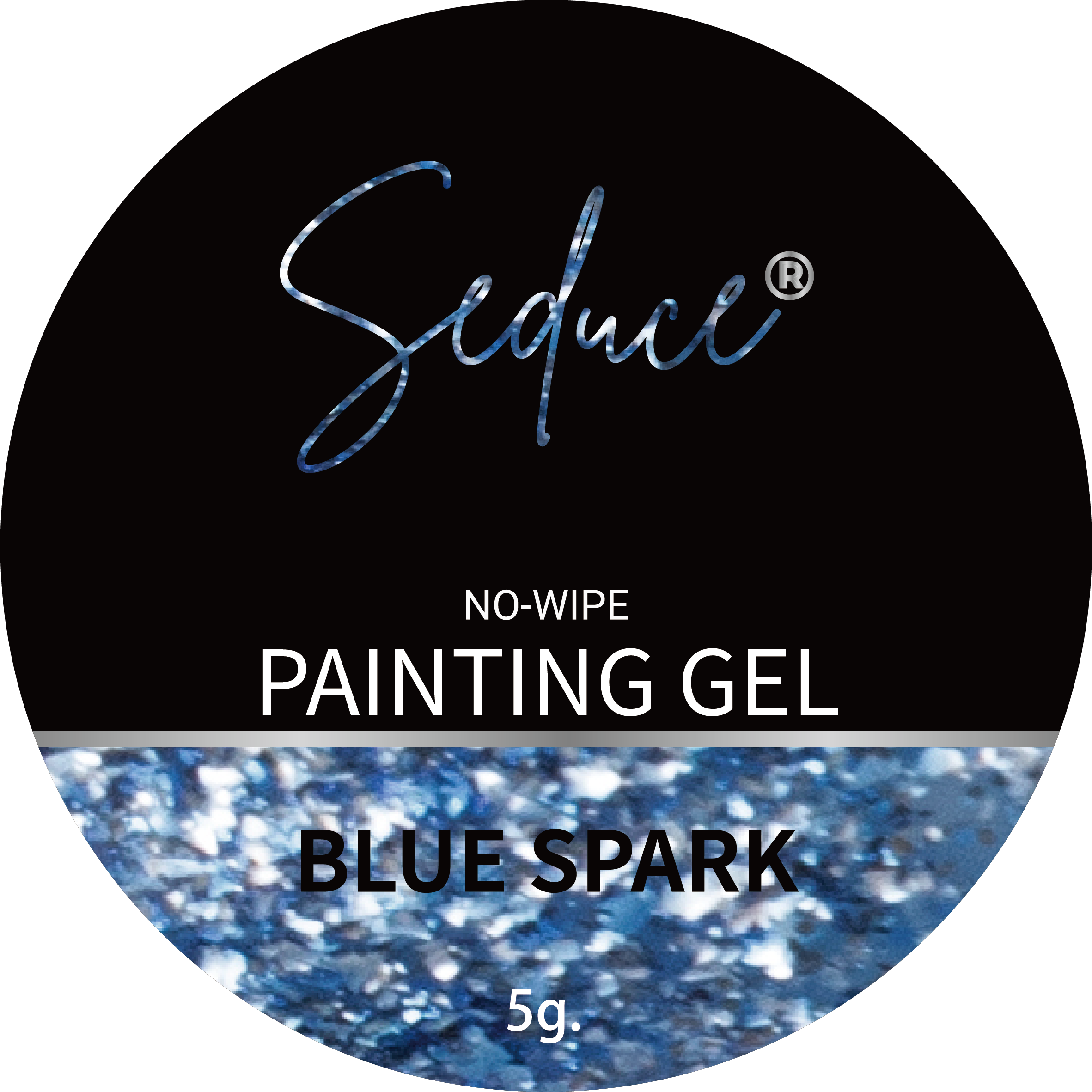 Seduce® No wipe painting gel in de kleur Blue spark