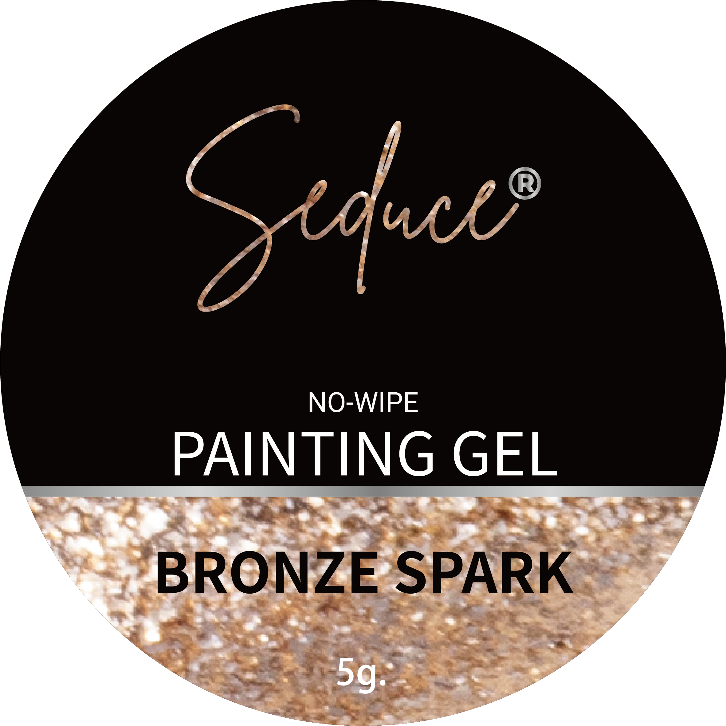 Seduce® No wipe painting gel in de kleur Bronze spark