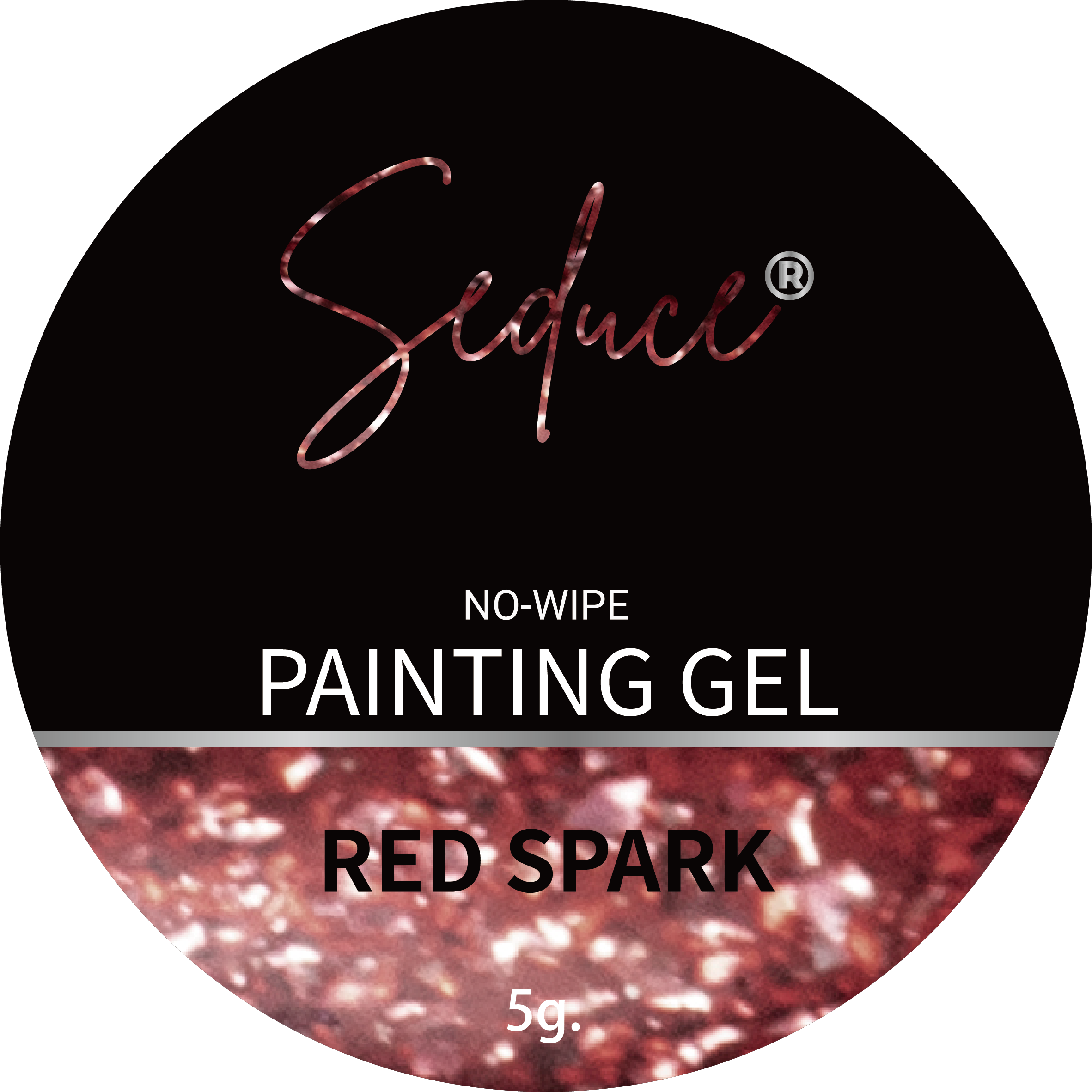 Seduce® No wipe painting gel in de kleur red spark