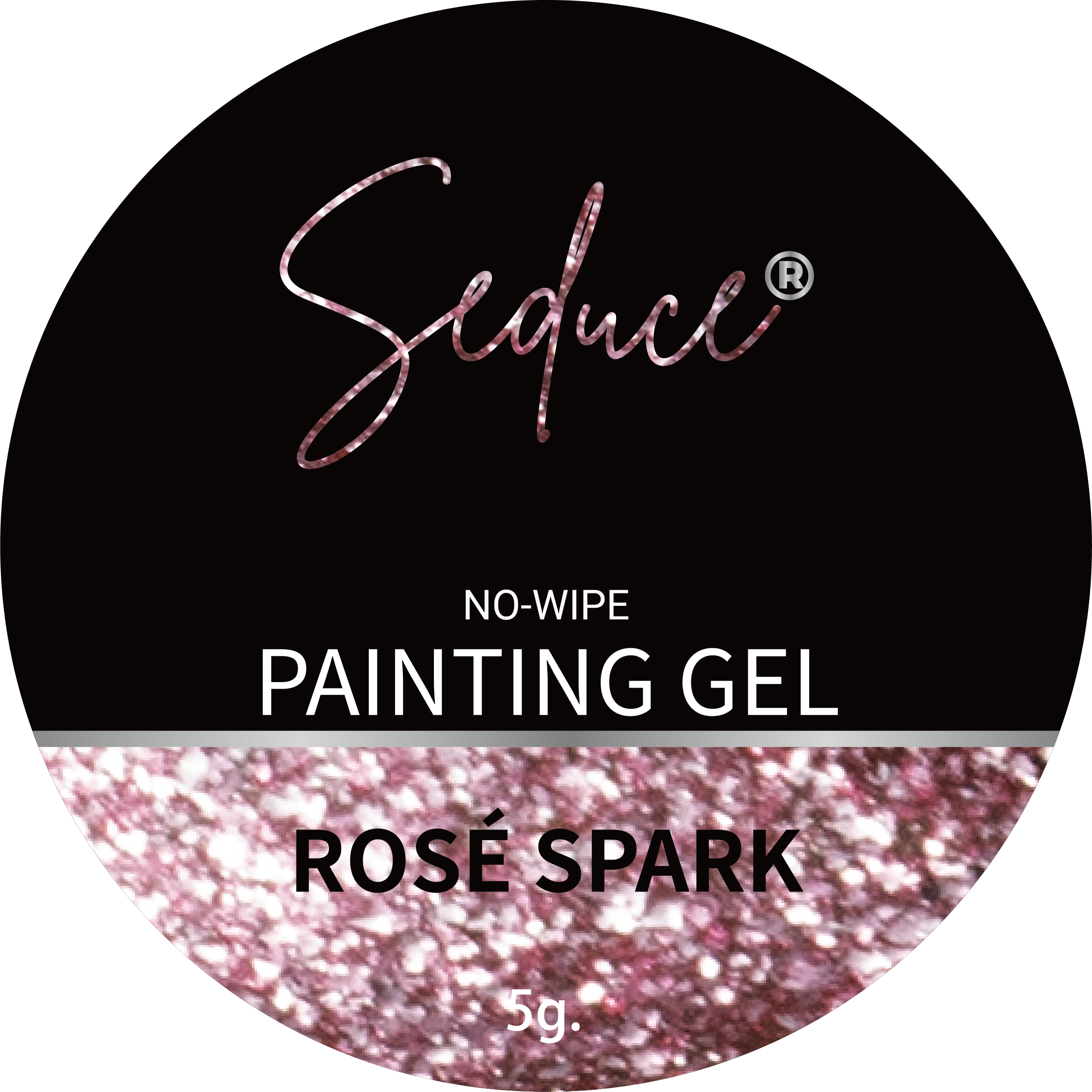 Seduce® Paining gel met glitters rose spark